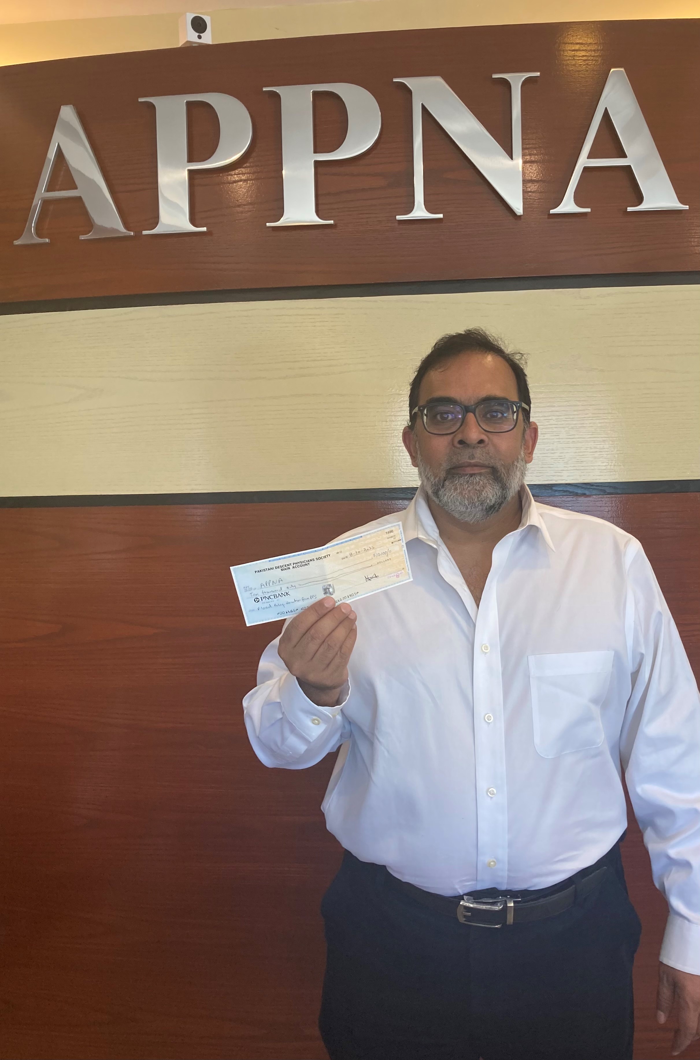 PPS donates $15000 with APPNA match for Pakistan Flood Relief